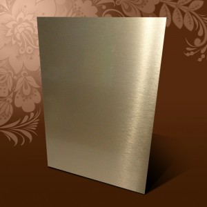 Пластина металлическая 200х300*0,5 мм Золото Шлифованное